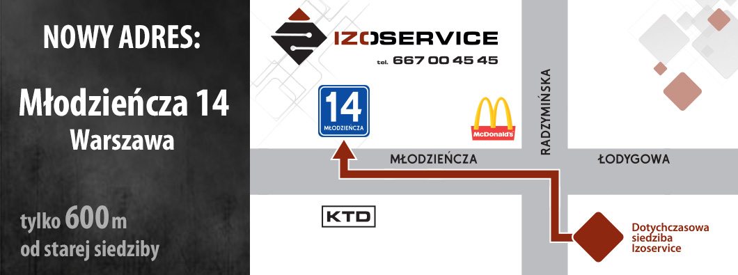 nowy adres Izoservice